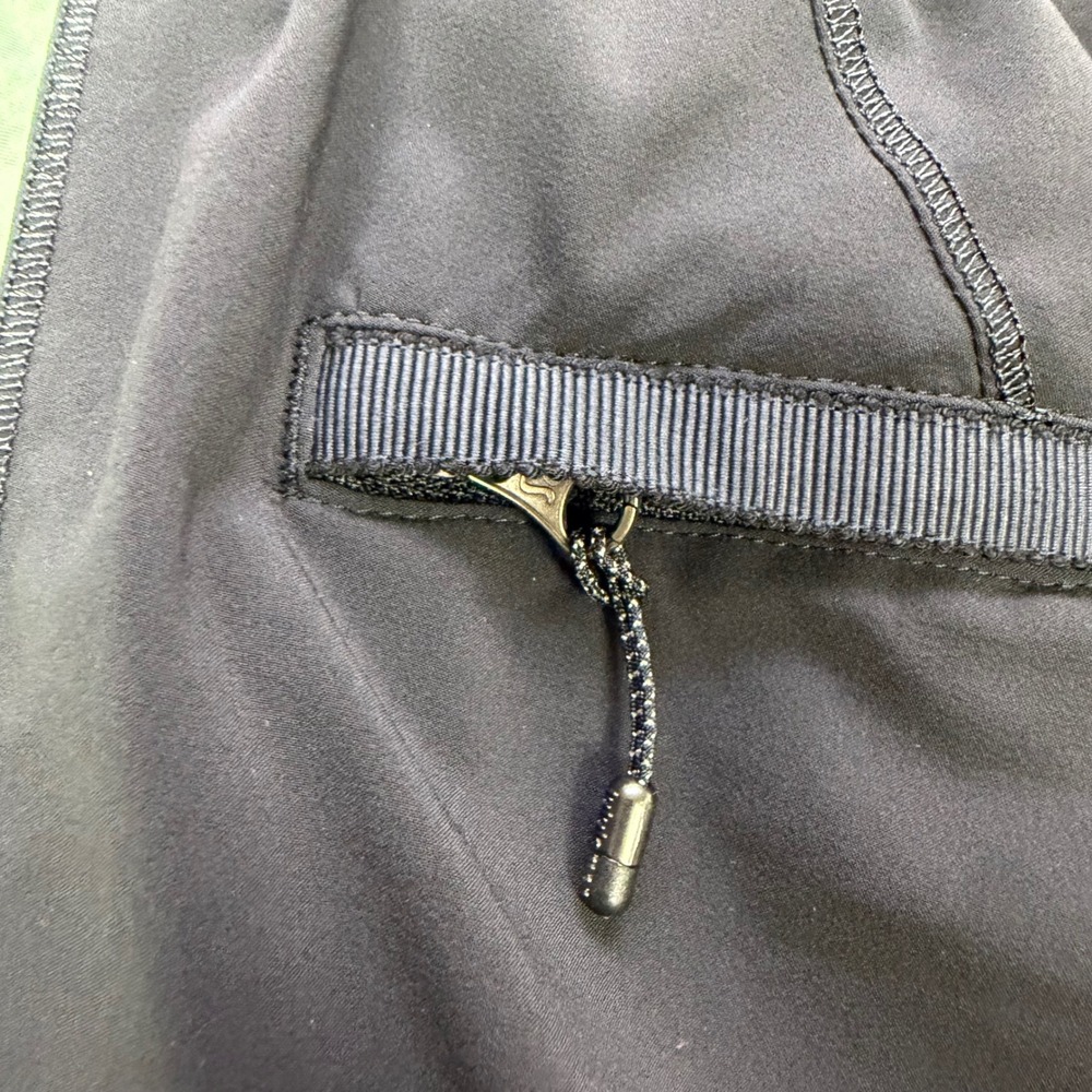 Lululemon Athletica Run Bandit Track Pants Black Mini Hyper Stripe Fresh Teal - Picture 11 of 16